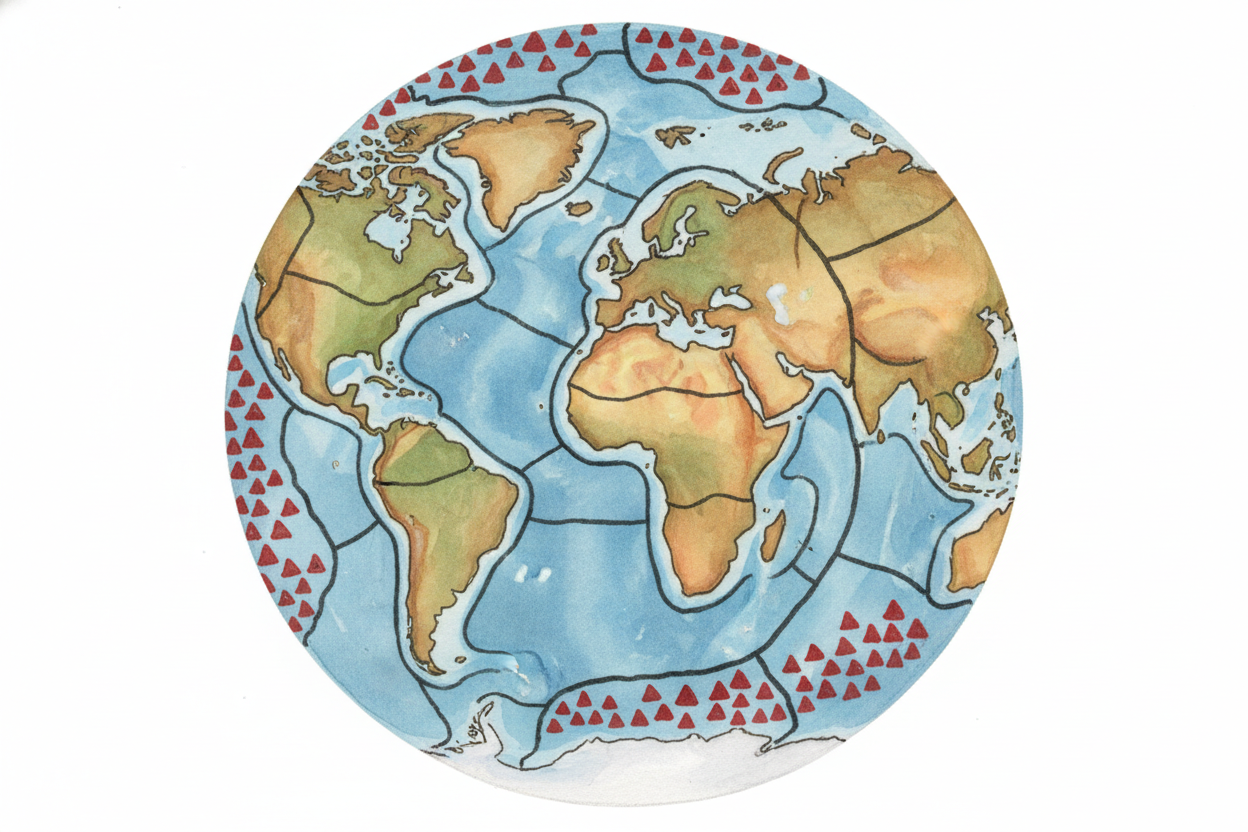 Most volcanoes cluster along the edges of Earth's tectonic plates — the giant puzzle pieces of crust that drift slowly a