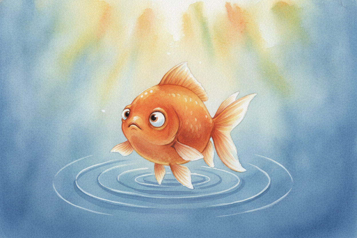 ~~First, let's clear up the obvious question.~~ **Fish don't have eyelids**, so they can't close their eyes. That's why
