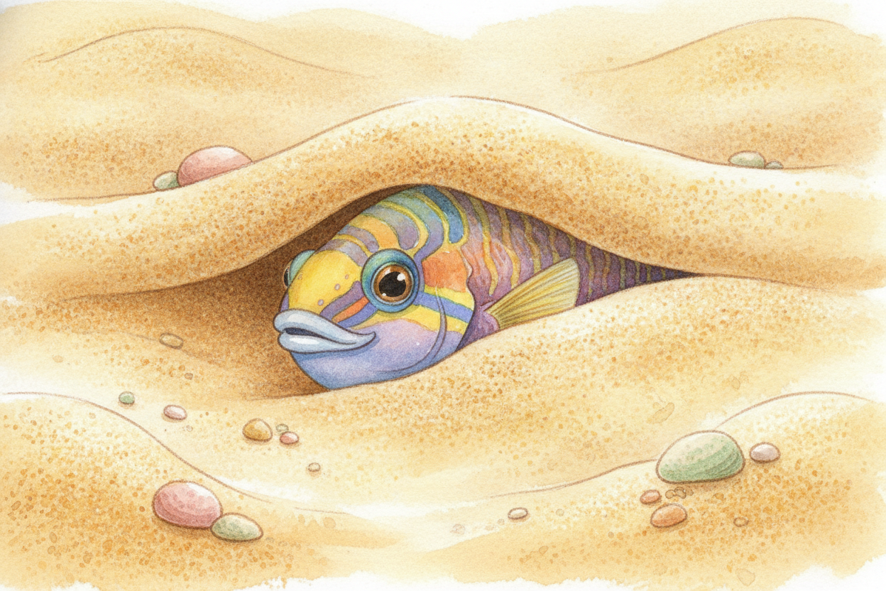Different fish have different bedtime routines, and some are ~~gloriously strange~~. Some just hover in place like **tin