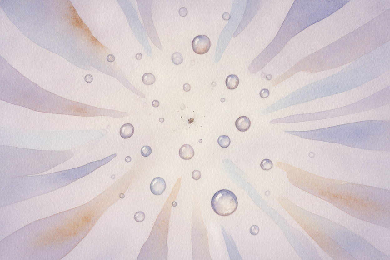 The vapor turns back into tiny droplets of liquid water — ~~but it needs help~~. Floating in the air are **specks too sm