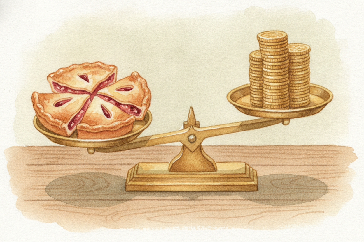 This is why we **never had to choose just one**. Fractions are champions of exact sharing — three people, three equal sl