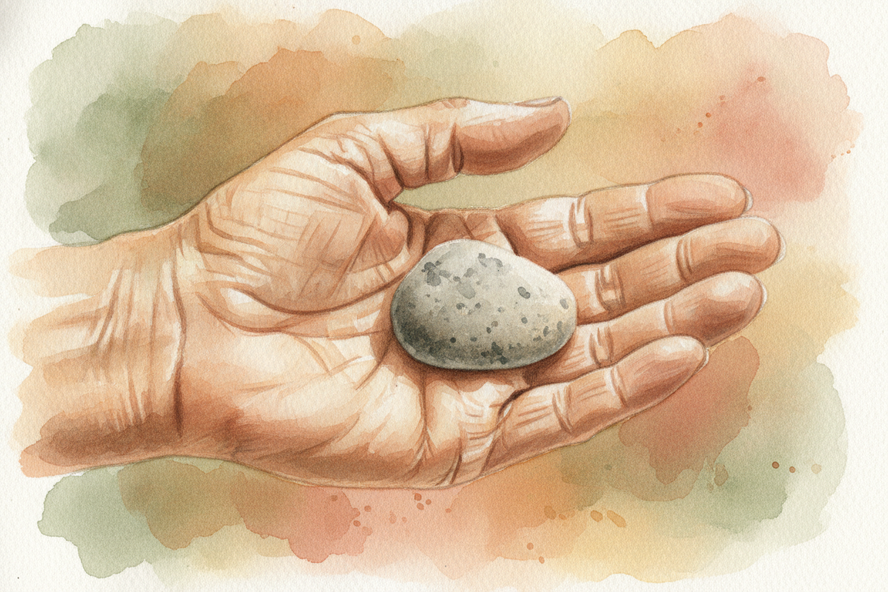 Pick up a pebble. Hold it. That little gray nothing in your palm is older than every dinosaur, every ocean, every breath