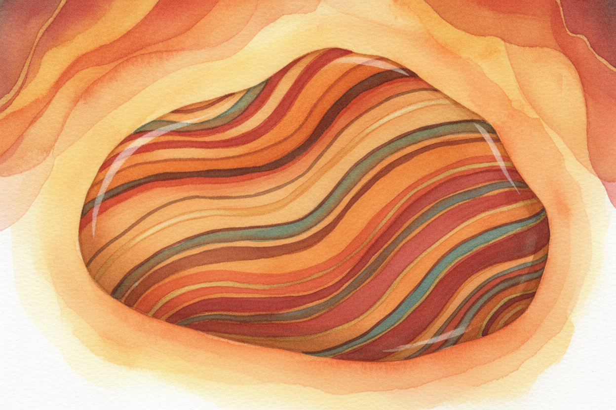 But sometimes a rock gets buried deeper and deeper, until the heat and pressure down there become enormous. The rock doe