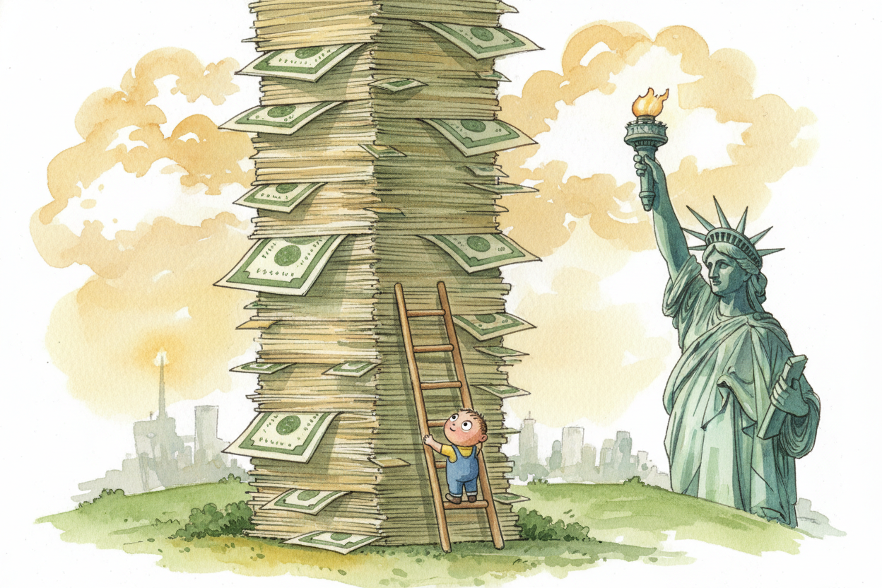If you had **a million dollars** in one-dollar bills and stacked them up, the pile would reach about **110 meters high**