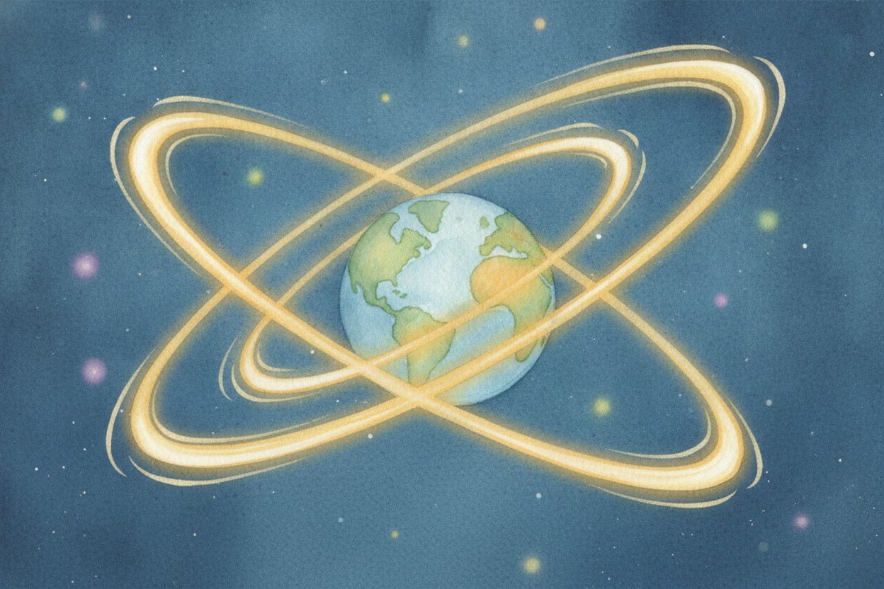 ~~Start with the fastest thing there is:~~ light. A beam of light could zip around the whole Earth **seven and a half ti