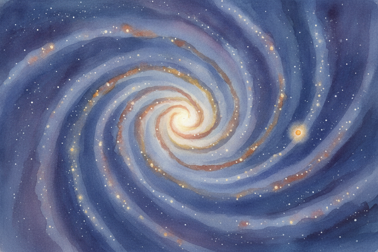 Gather **a few hundred billion stars** together and you get a galaxy — a giant glittering city of suns. Ours is called t