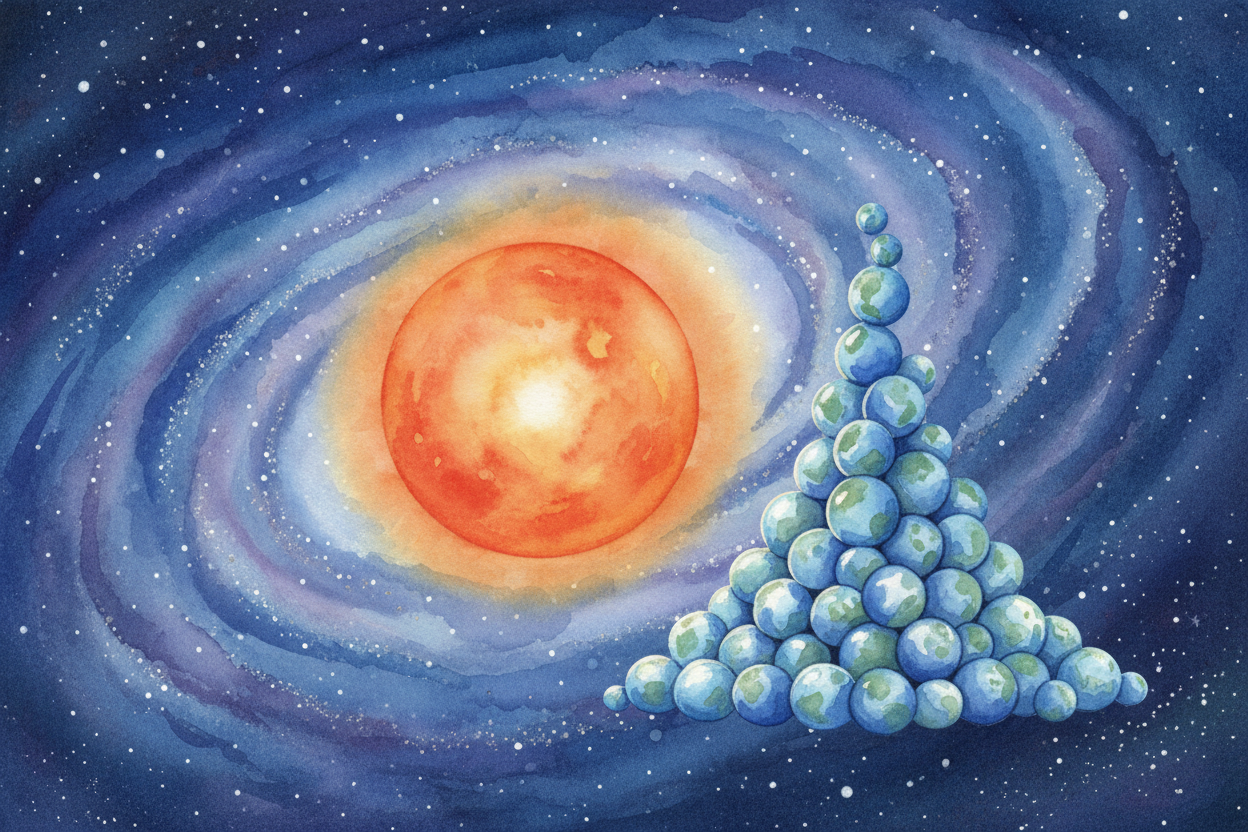 ++Earth++ is big to us — 40,000 kilometers around the equator. You could fit about **1.3 million Earths** inside the Sun