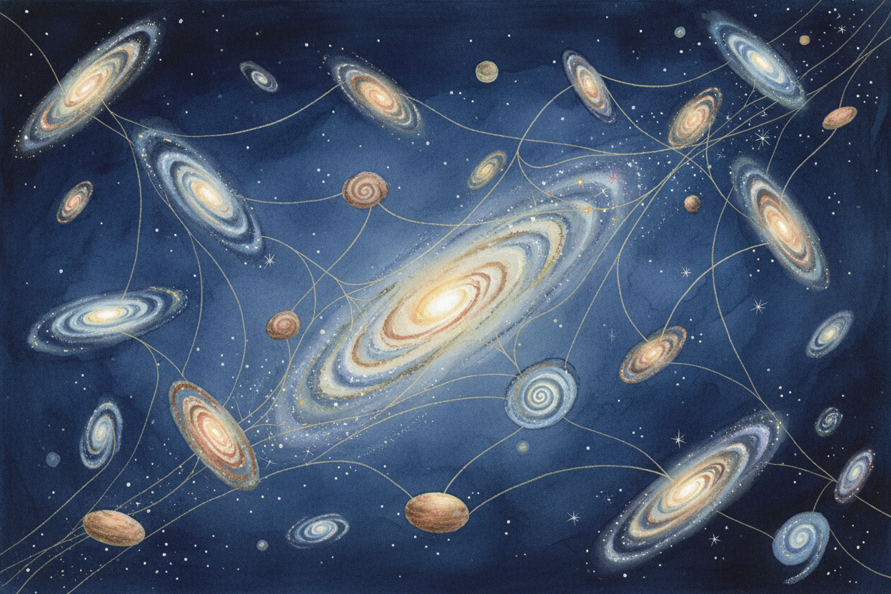 Now zoom out again. The Milky Way is just one galaxy in a neighborhood of about 50 galaxies called the ++Local Group++. 