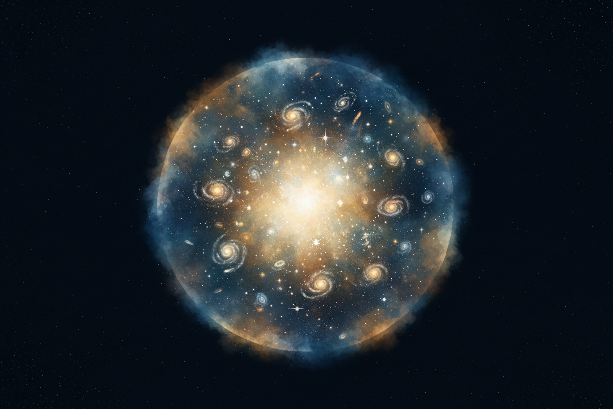 The observable universe holds at least **2 trillion galaxies**. If every star were a grain of sand, you'd need *10 Earth