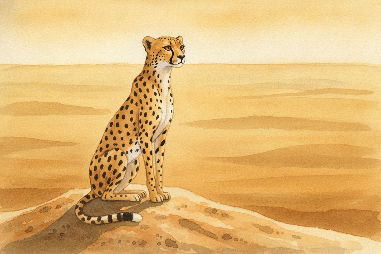 ~~That's why the chase is a gamble.~~ A cheetah usually runs flat-out for only *twenty or thirty seconds*. If it hasn't 
