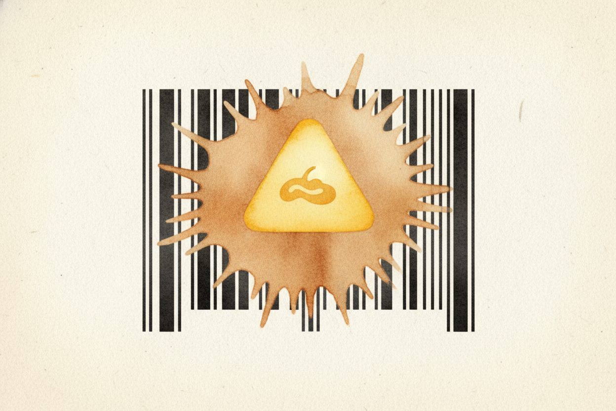 ~~Now here's where it gets clever.~~ The barcode has a built-in mistake-catcher called a "++check digit++." The last num