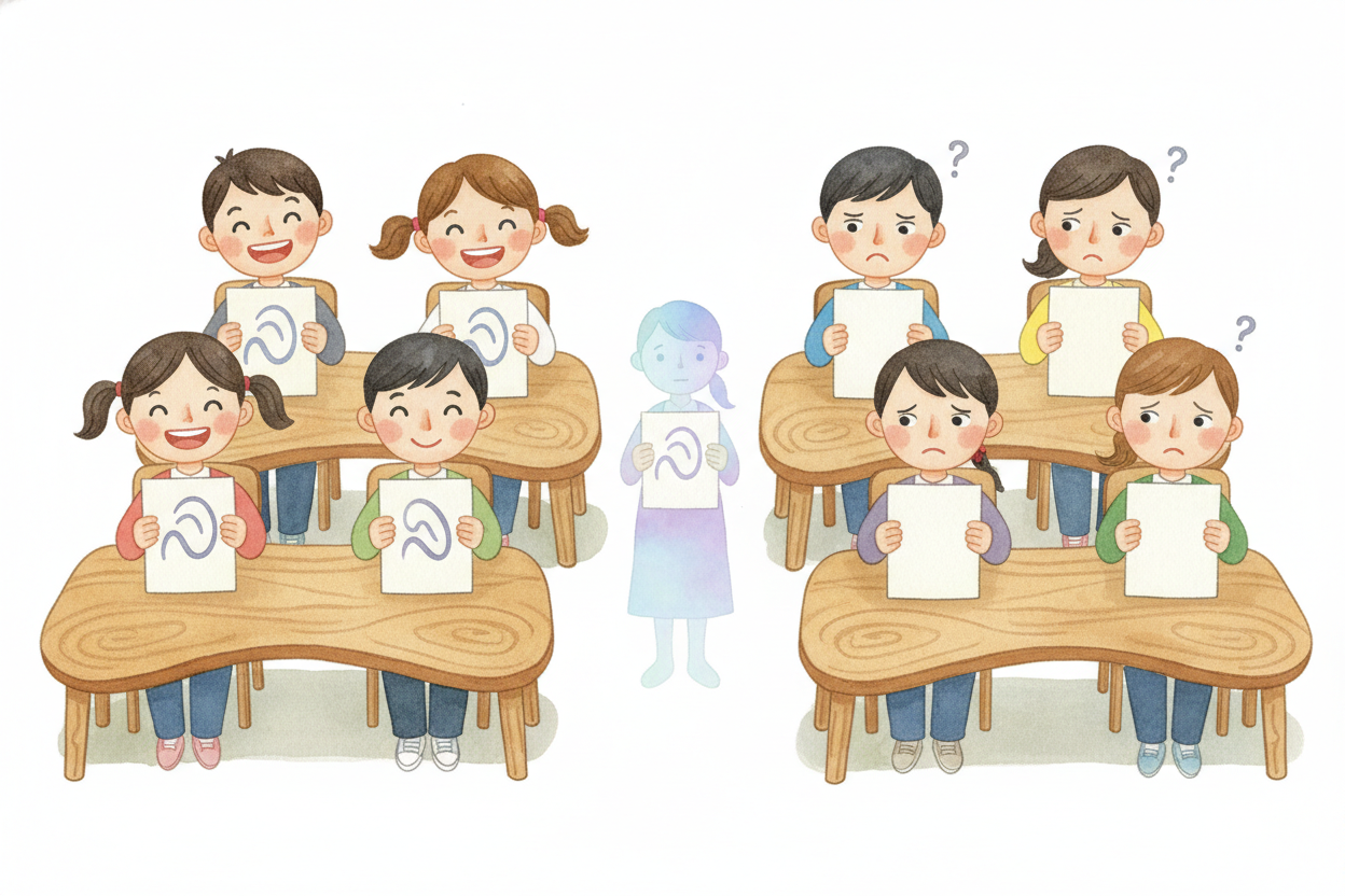 ~~Here's another trick:~~ **averages can't see shape**. Picture ten students taking a test. Five get a hundred, five get