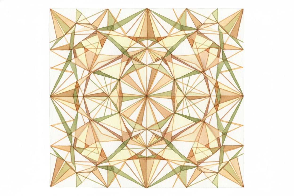 Real origami artists use something called a ++crease pattern++ — **a map of every fold** drawn on the flat paper. It loo