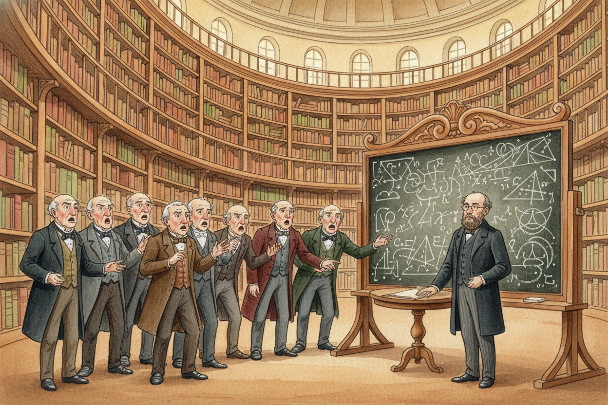 Some mathematicians thought ++Cantor++ was crazy. Infinity couldn't have sizes — that was absurd! ~~But his proofs were 