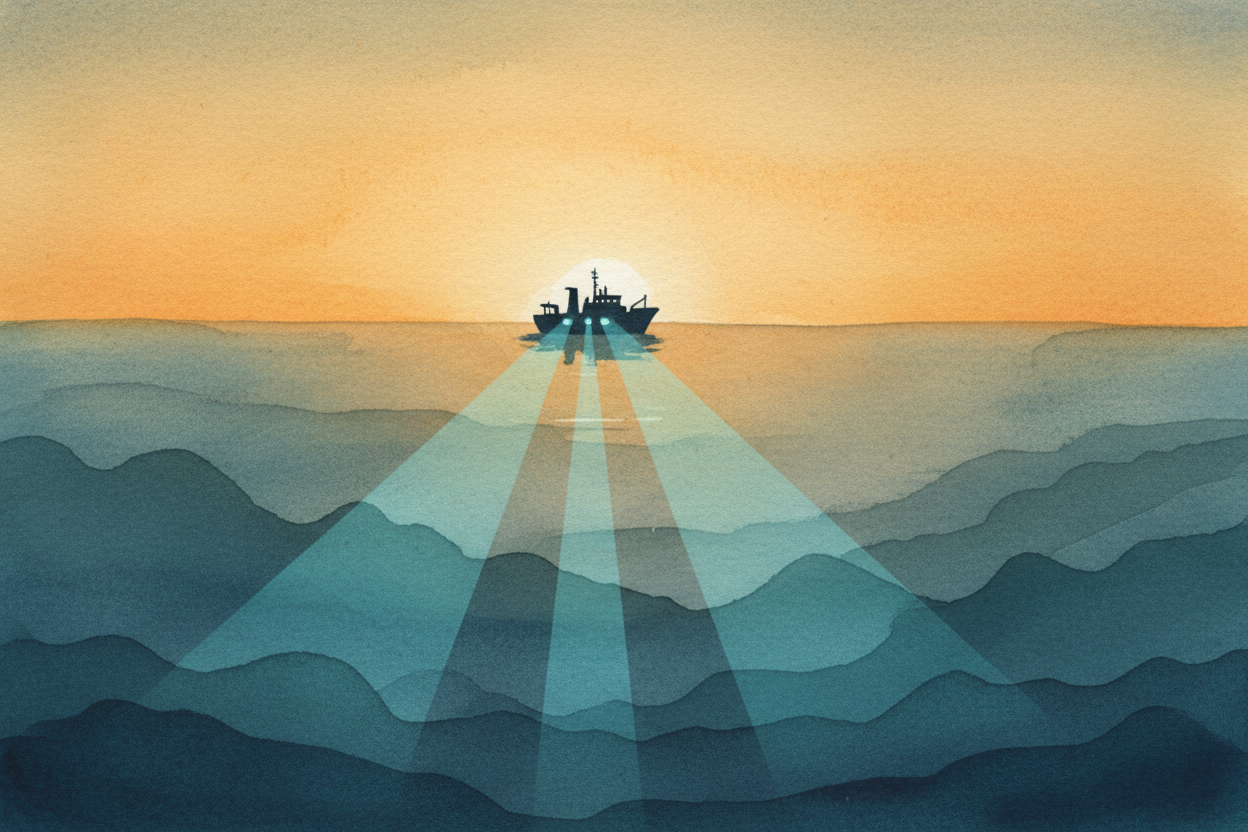 ~~And here's the wild part:~~ we've only explored about **five percent** of the ocean floor. The rest is still down ther
