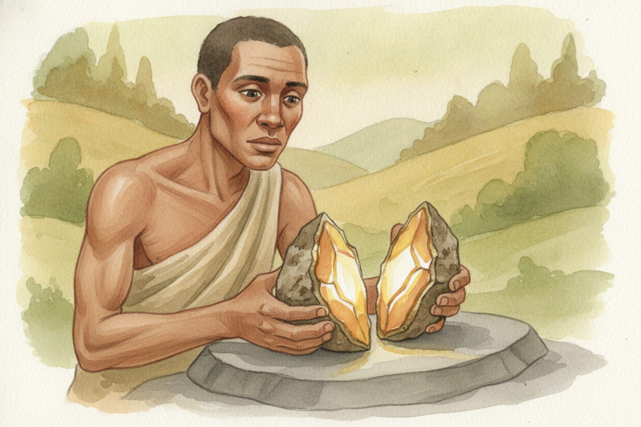 ~~Here's the trick~~ they figured out, and it's genuinely beautiful in its simplicity. Some rocks, when you hit them jus
