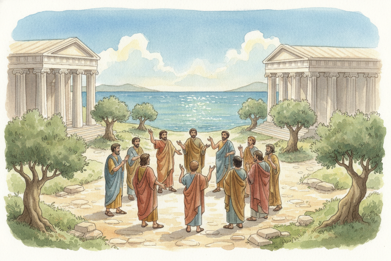 A long time ago, around the sunlit coasts of ++ancient Greece++, a few stubborn people started asking a strange new ques