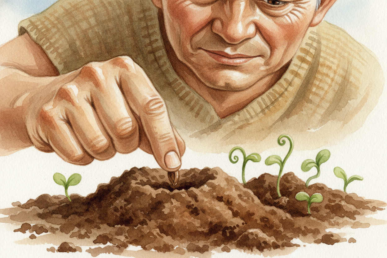 Then someone, somewhere, connected the dots. "~~Wait.~~ If a dropped seed makes a plant... what if I drop seeds on purpo