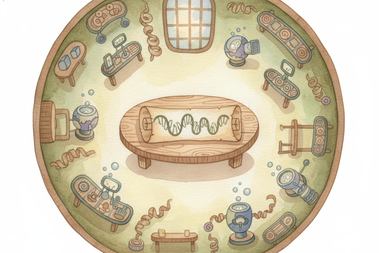 First, a tiny tour of your body. Your cells are little factories that build proteins all day long — the stuff you're mad