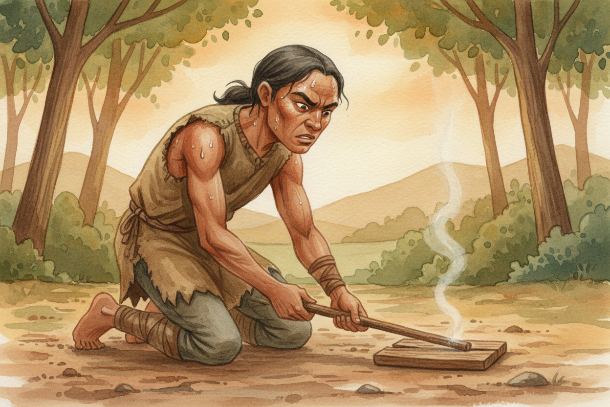 Then came fire — ~~the ultimate game-changer~~. Fire kept you warm, scared away predators, cooked your food (making it s