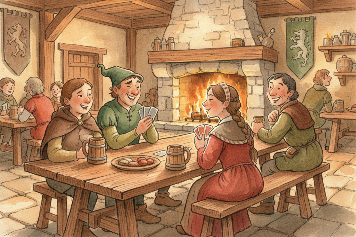 Cards arrived around the **9th century** in China, printed on paper. ~~By the 1400s~~, Europe was obsessed. People playe