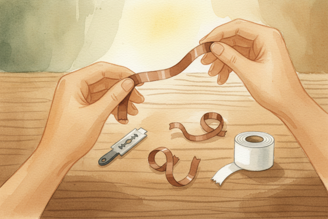 **Tape changed everything**. You could record over mistakes. You could cut the tape with scissors and splice pieces toge