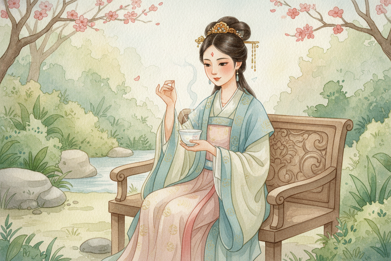 오래된 ++중국++ 전설에 따르면, ++레이주++라는 젊은 황후가 그 비밀을 발견했대요. ~~이야기에 따르면~~ 고치 하나가 그녀의 **뜨거운 찻잔 속으로** 떨어졌고, 그녀가 그것을 건져 올리자 따뜻한 물이 실을 