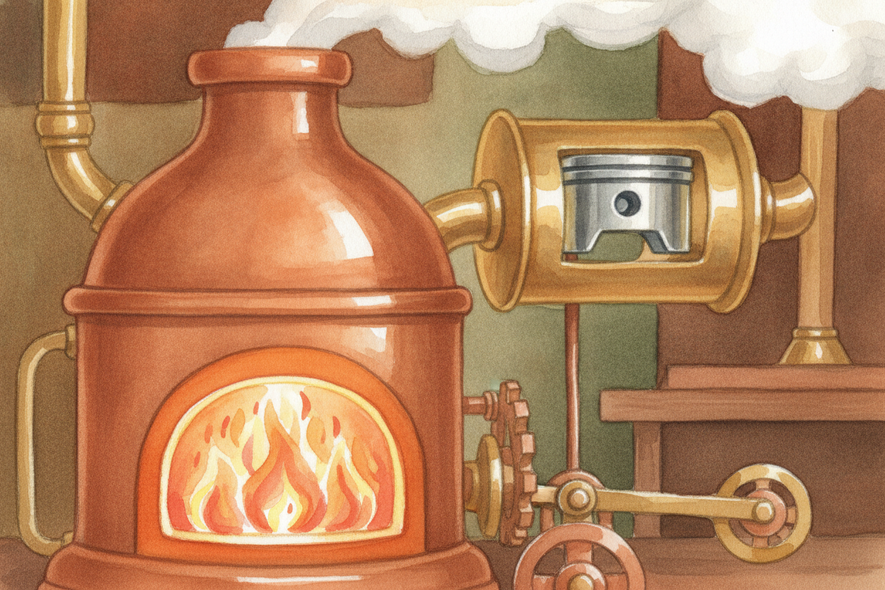 ~~The magic was hiding inside a kettle.~~ Boil water and it turns to steam, and **steam needs far more room than water d