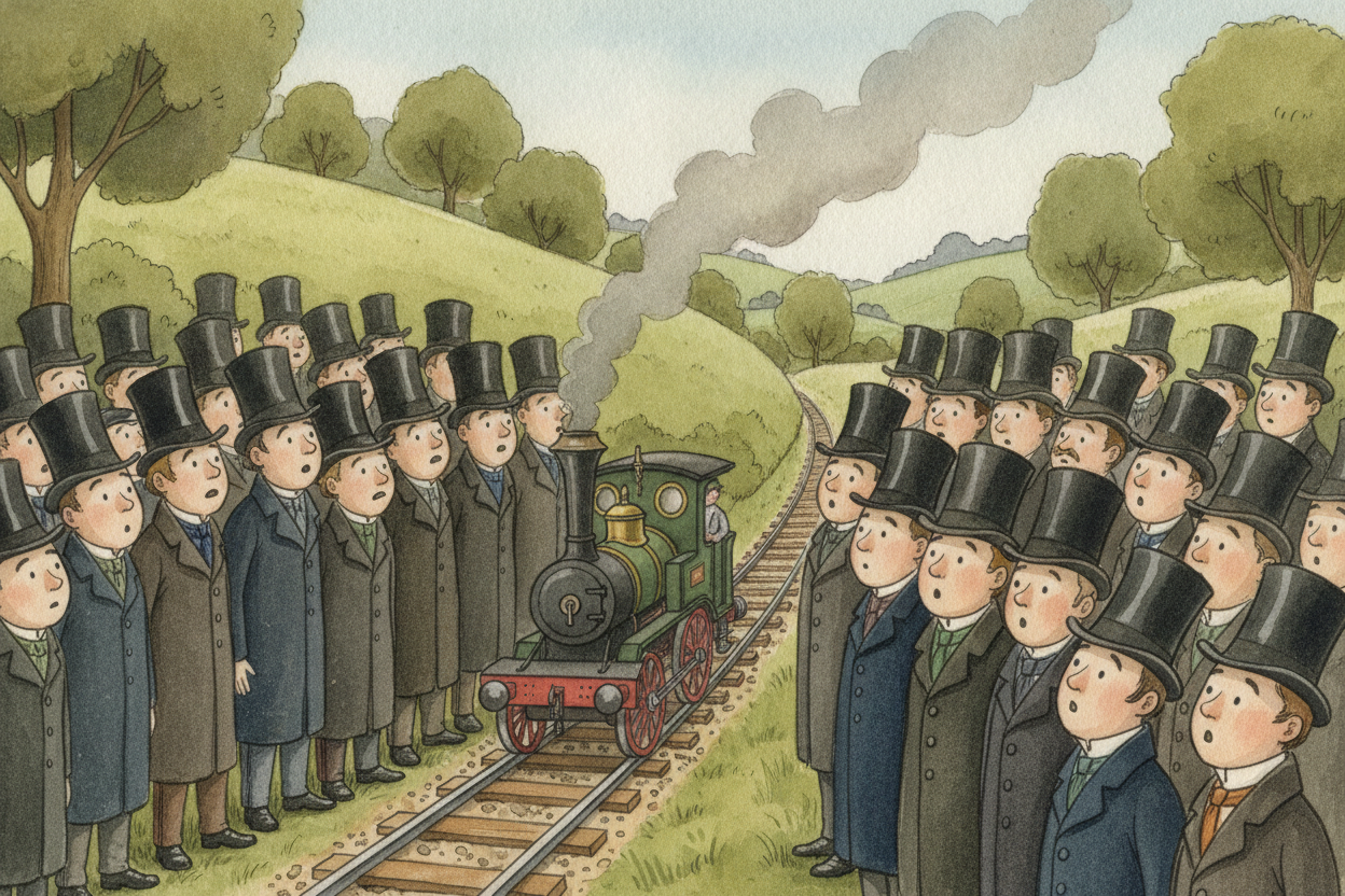 ~~Bolt that tireless engine onto a frame~~, feed it coal, and you get a locomotive: a machine that pulls instead of bein