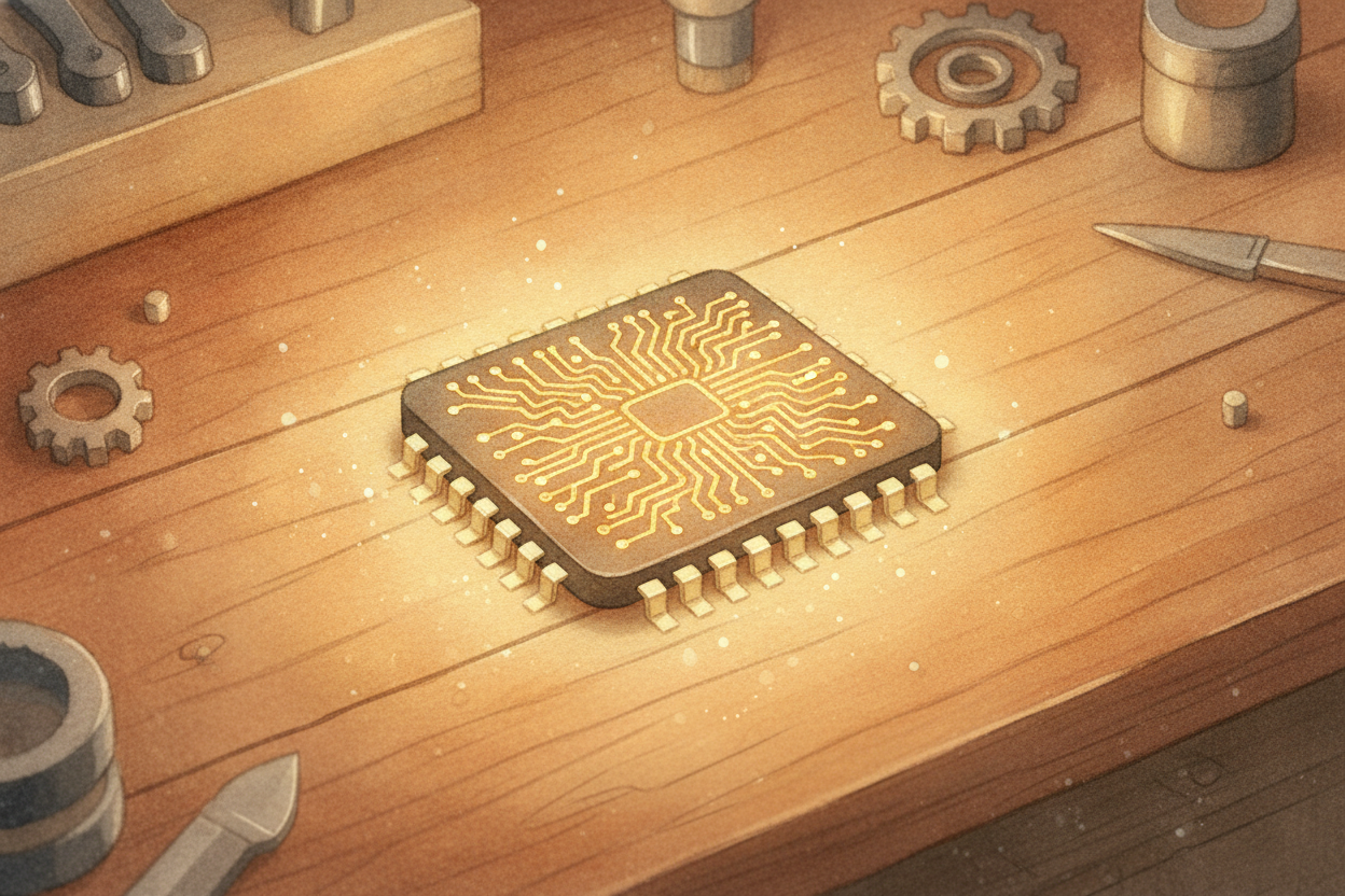 It started with the computer, which is really just a very fast, very obedient pebble. We learned to slice a stone called