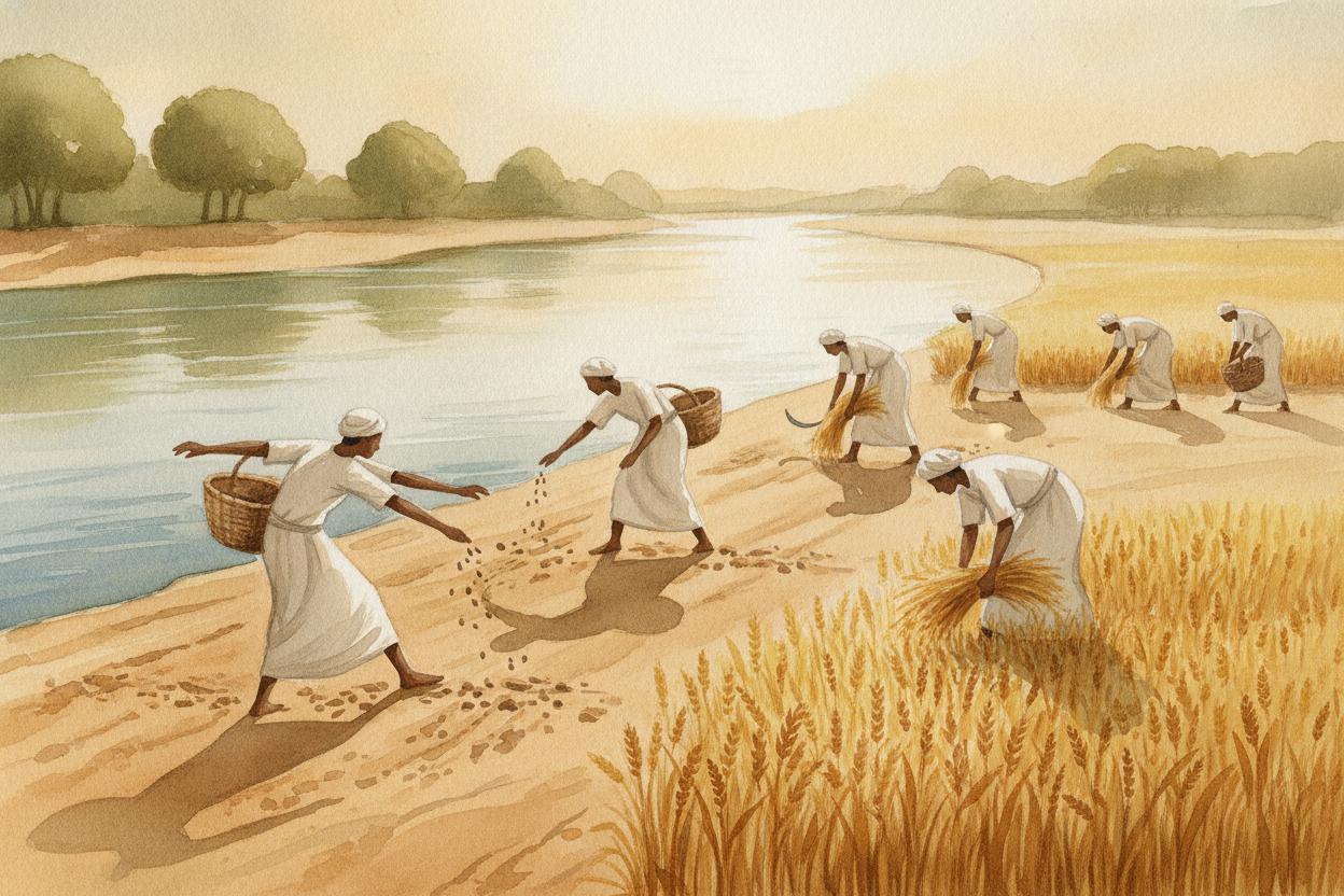 So the Egyptians learned to ~~dance with the river's rhythm~~. They split their year into **three seasons**: ++the Flood