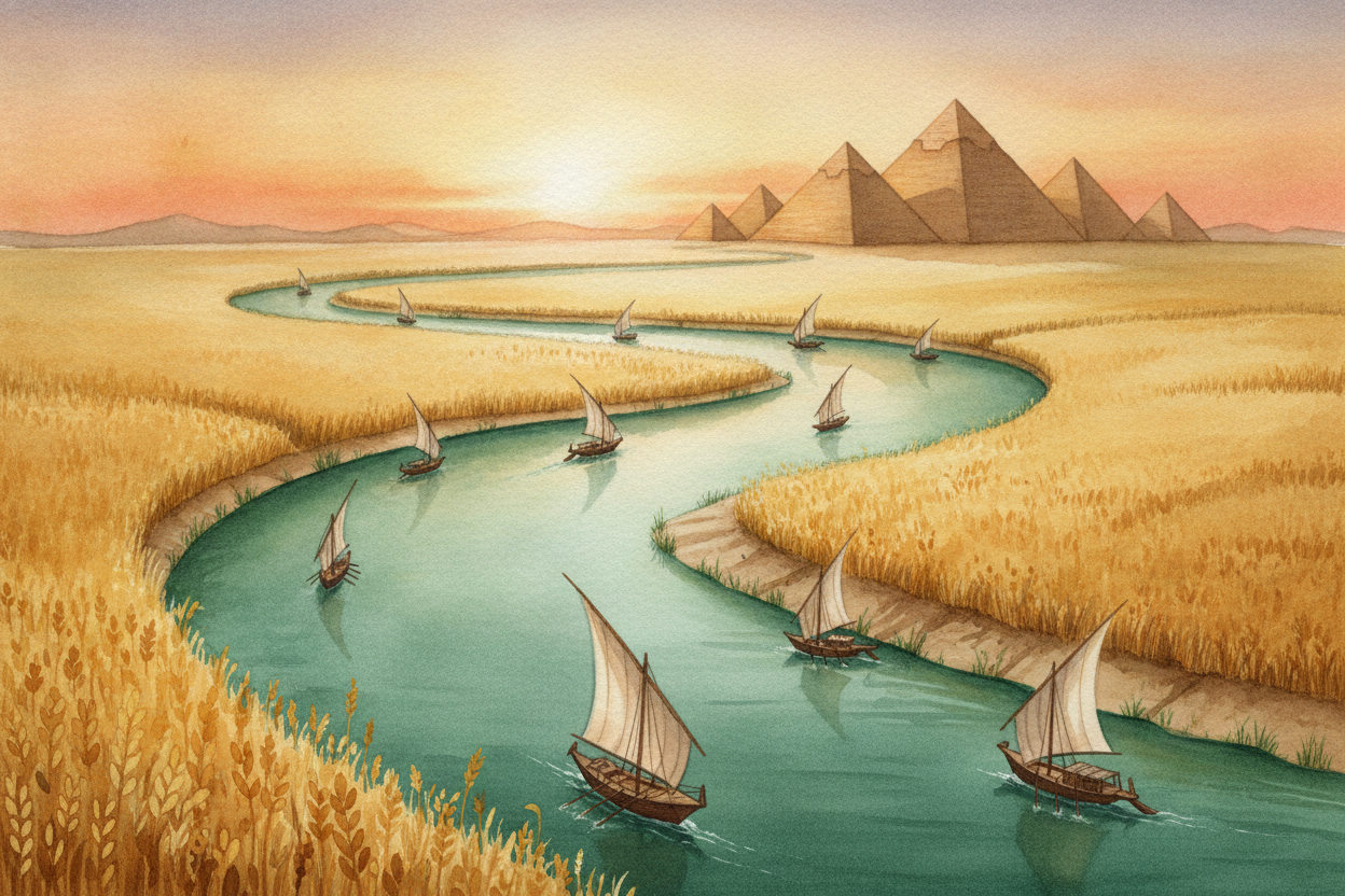 ~~So how did the Nile shape ancient Egypt?~~ It *fed the people, fertilized the fields, carried the boats, built the mon