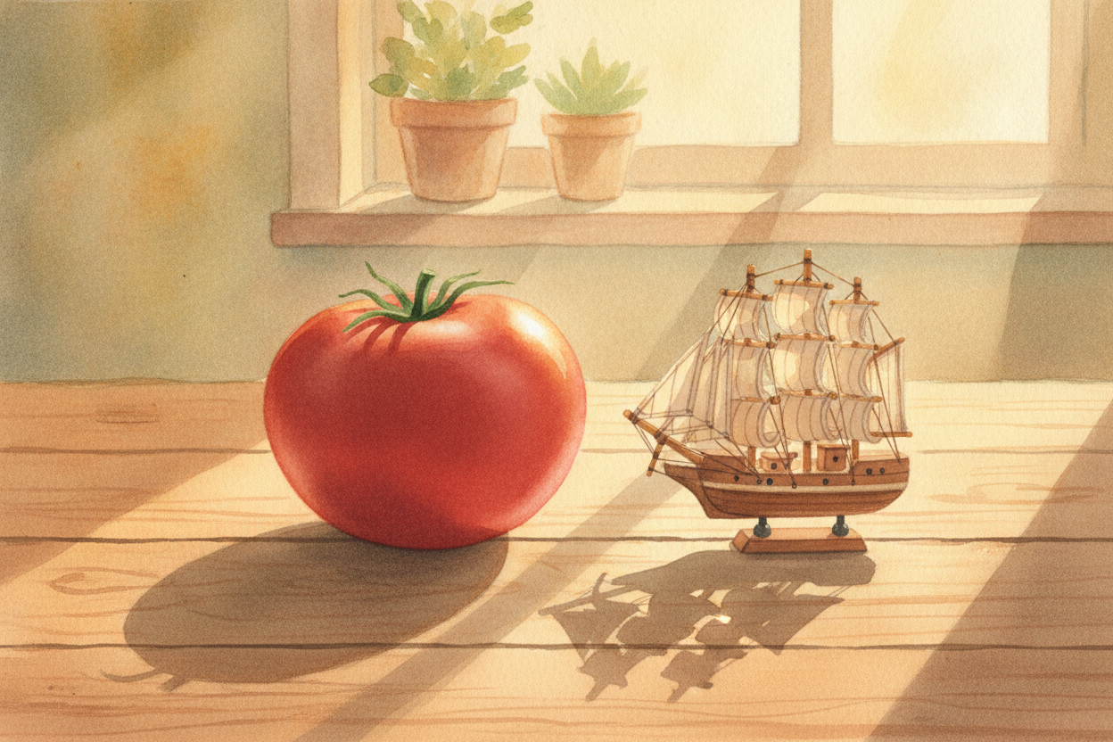 ~~So the next time~~ you eat a tomato in ++Italy++ or a potato far from where it first grew, remember: *it traveled here