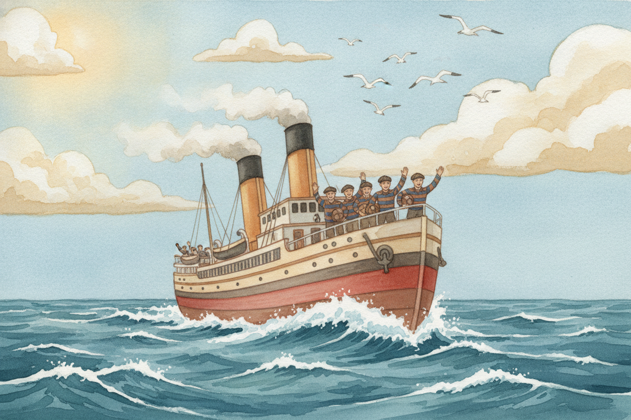 There was **one big problem**, though. Traveling from Europe to South America meant a long, bumpy journey by boat across