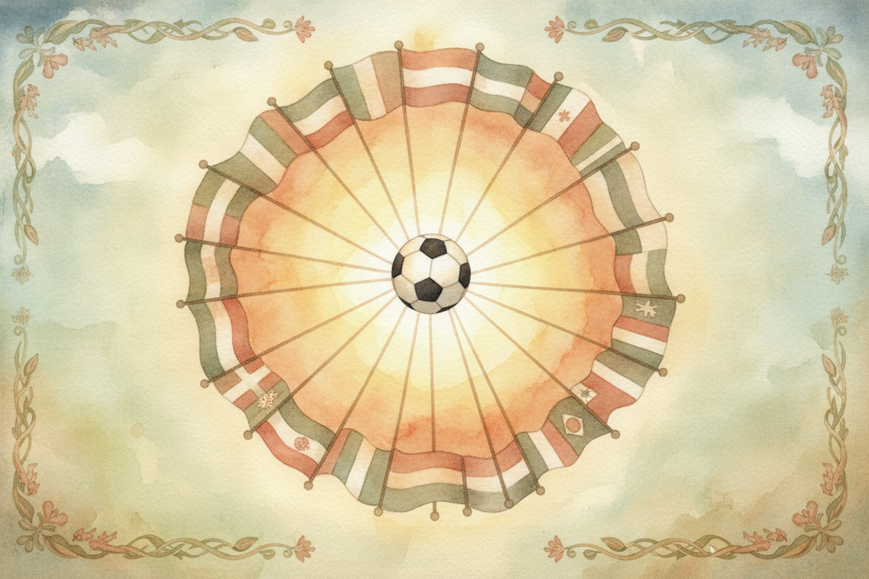 From those **thirteen teams and one long boat ride**, the World Cup grew and grew. ~~Now~~ dozens of nations battle just