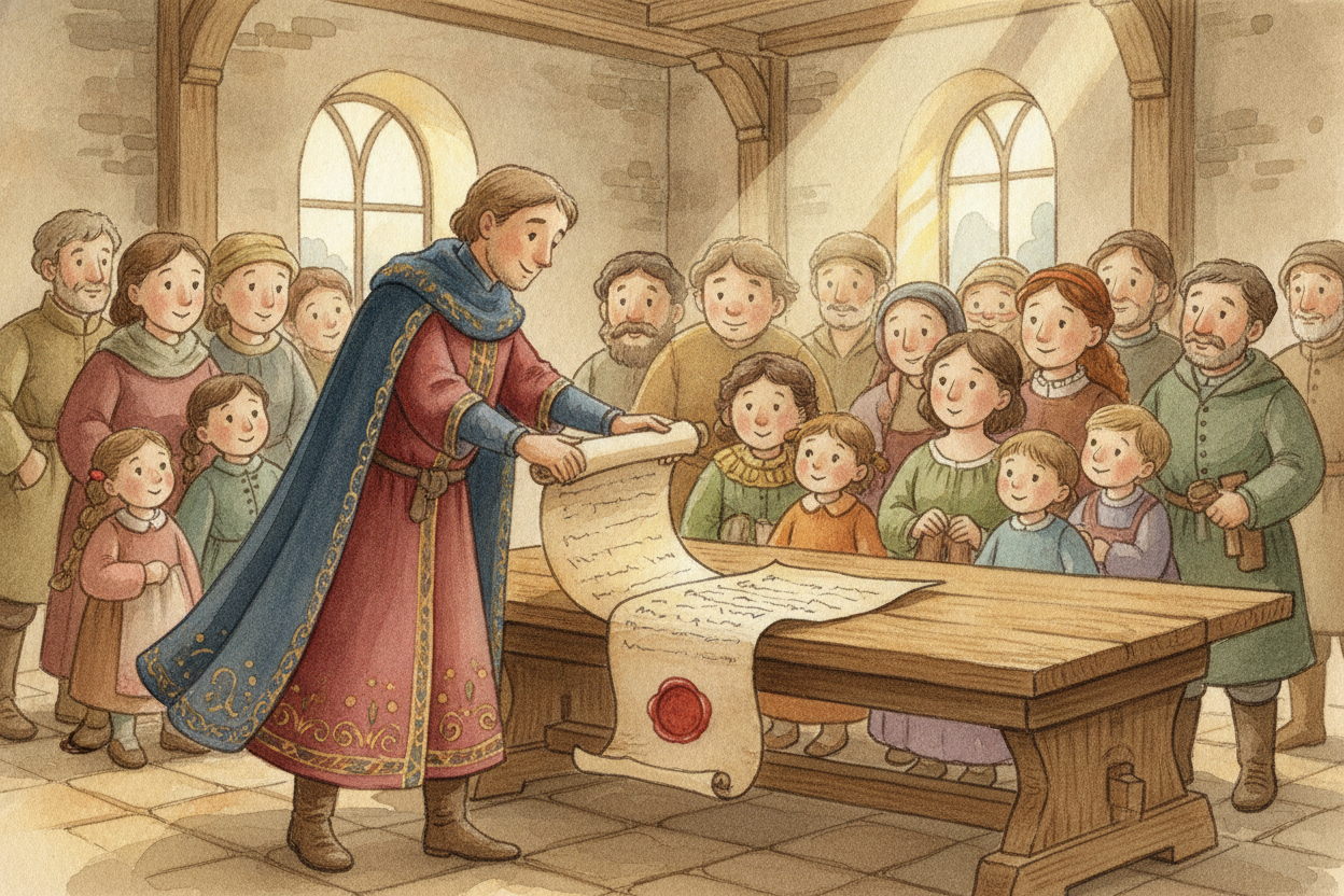 Towns were exciting partly because they were a little bit free. Out in the countryside, a peasant usually had to work fo