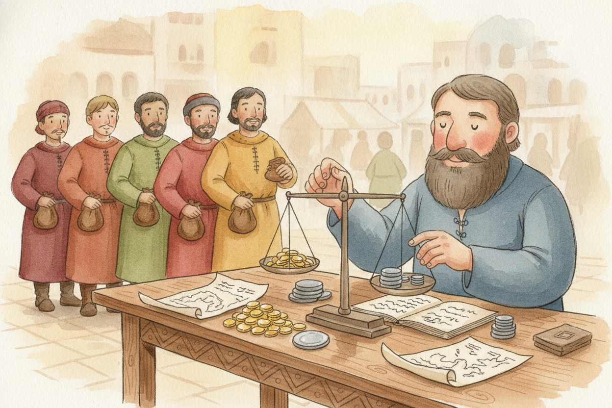 Fairs got **crowded and complicated fast**, so people invented clever tools to keep things fair. There were judges to se