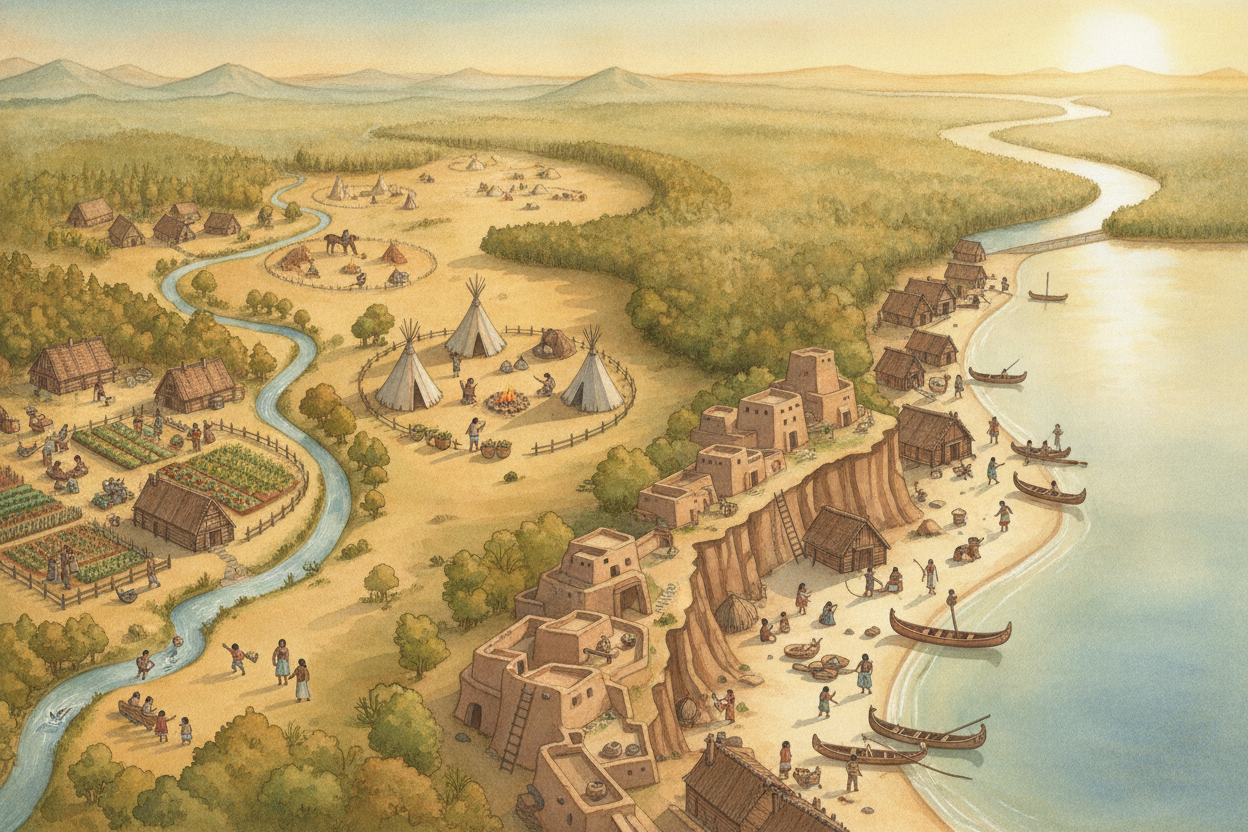 Long before wagons rolled west, the land we now call the ++United States++ was already full — full of nations. **Not emp