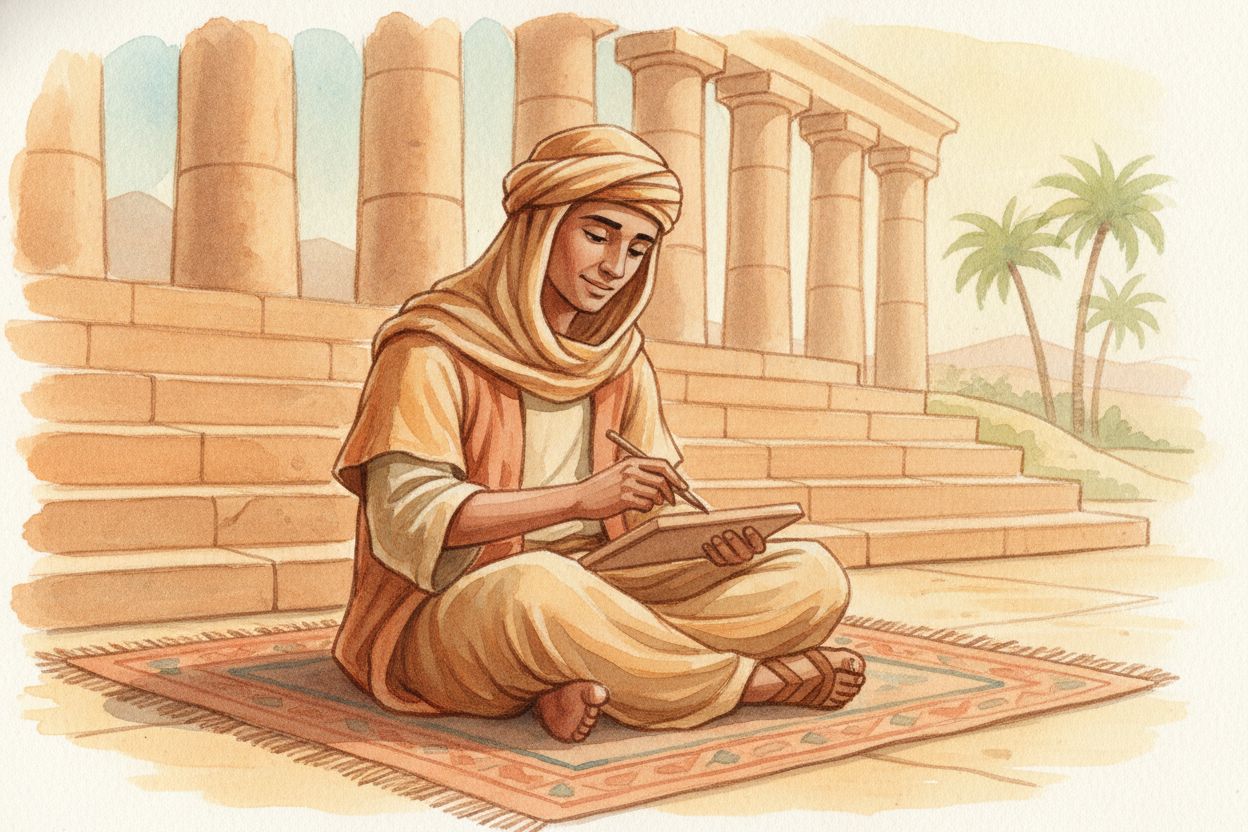 For a long time, hardly anyone could read. Writing was a specialist job, like being a **plumber for words**; trained scr