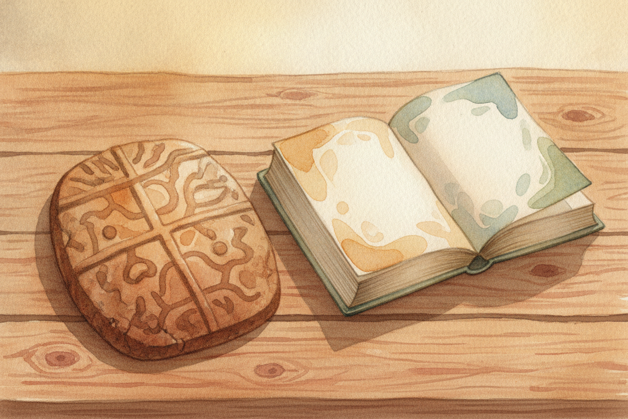 So writing wasn't invented by one genius shouting ~~"Eureka!"~~ It crept in slowly, by people solving the **dull, daily 