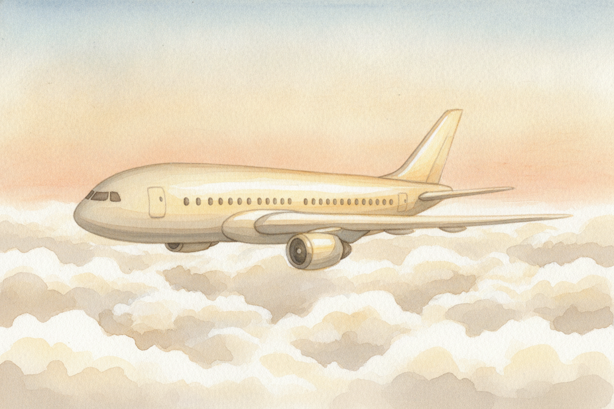 A jumbo jet weighs about as much as **forty elephants**. ~~And yet, somehow,~~ it climbs into the clouds and just... han