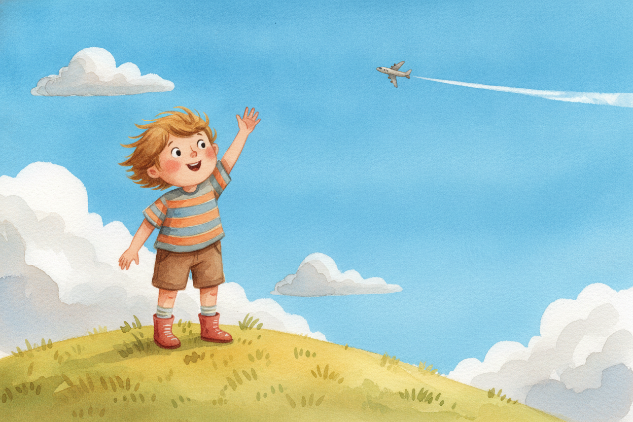 So nothing was holding the plane up but air — pushed, shoved, and flung downward by a cleverly curved wing, all so it wo