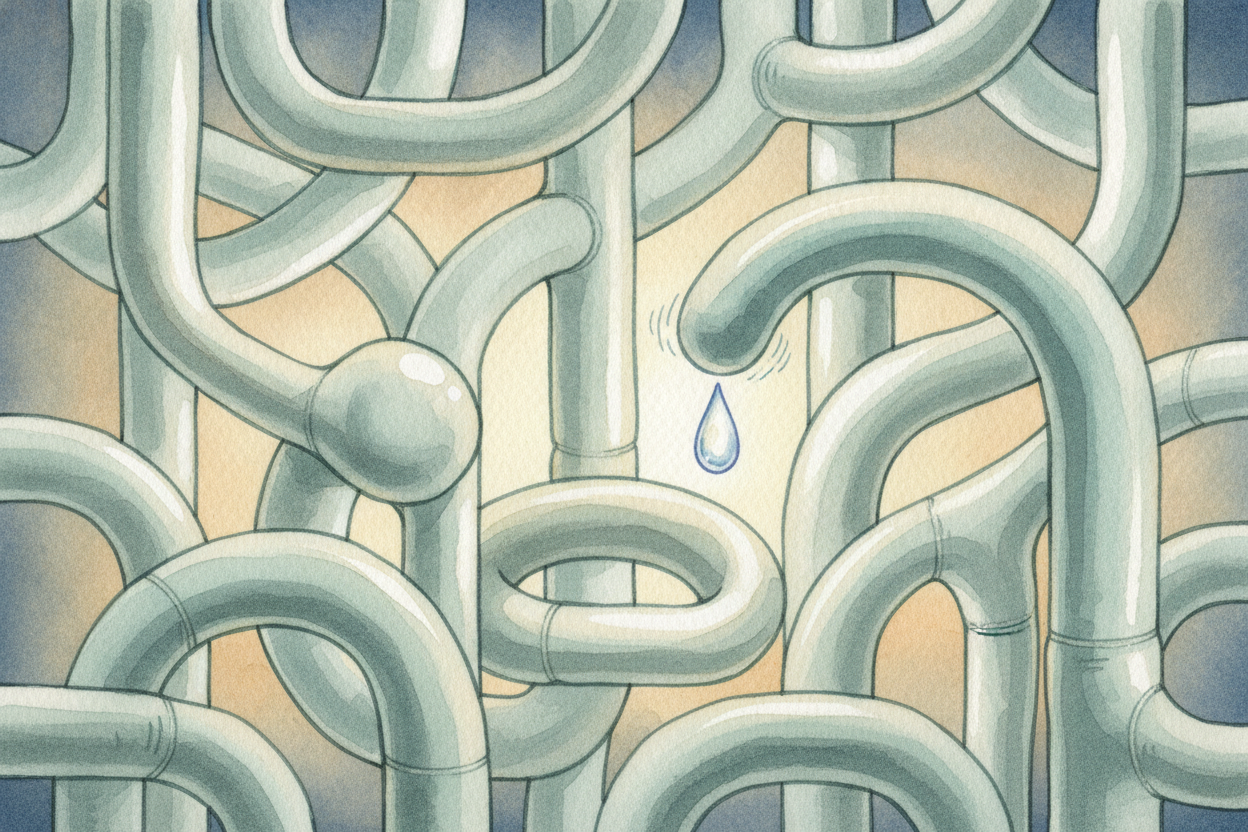Now the question everyone secretly wants answered: ~~where does the water come from?~~ There's **no tap from Earth**. So