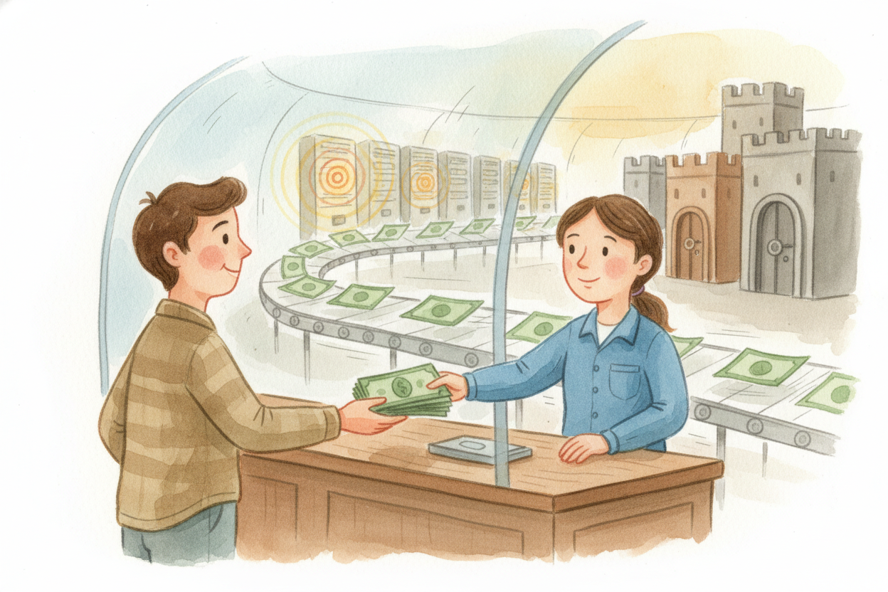 You put your money in the bank, and it just… stays there. Right? Well, ~~not exactly~~. Your money goes on **quite an ad