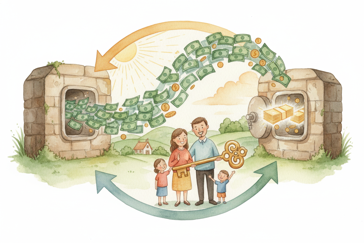 Meanwhile, the bank lends most of that cash to other people — someone buying a house, someone starting a business. They 