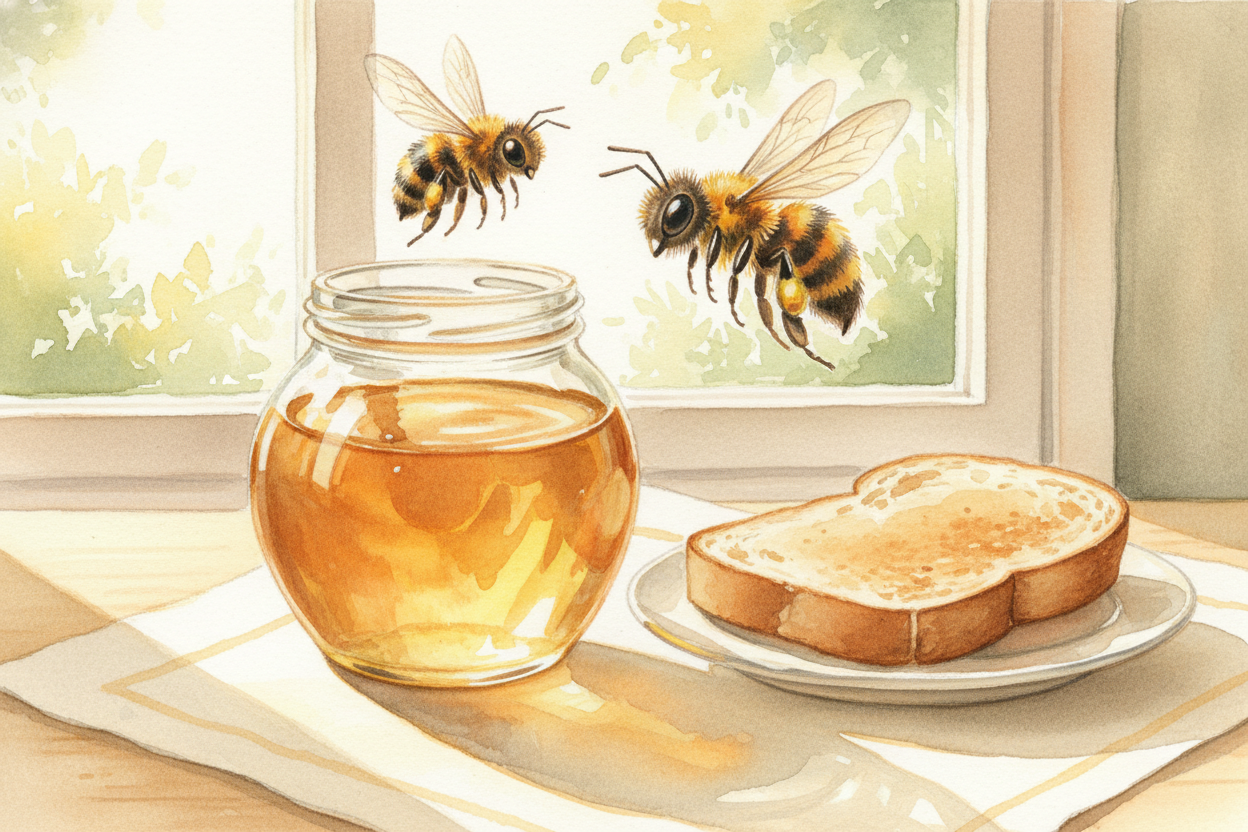 You spread honey on your toast — golden, sweet, somehow the perfect thing. ~~But honey doesn't grow on trees.~~ It doesn