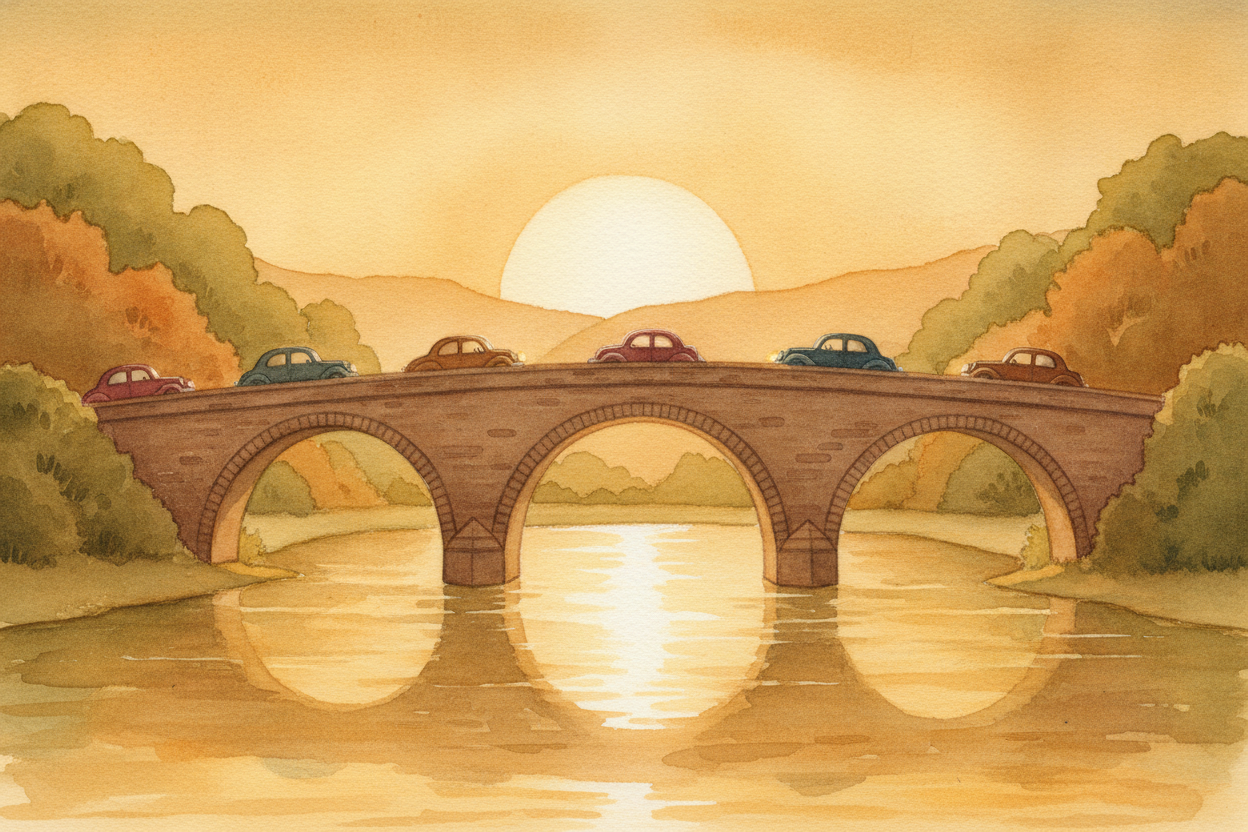 ~~And that's the whole quiet magic.~~ A bridge isn't strong because it's stubborn — it's strong because **it knows where