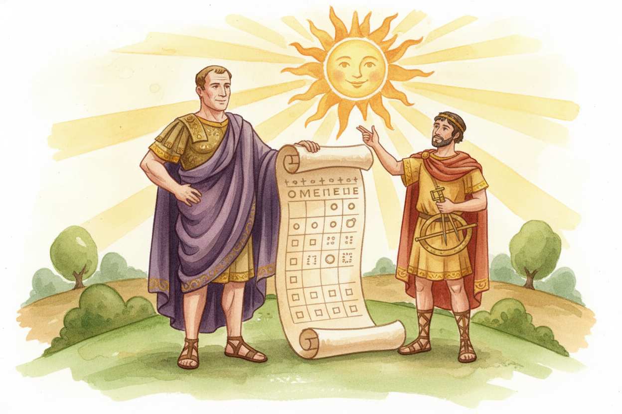 Then ++Julius Caesar++ got involved. He was a powerful Roman general who loved organizing things, and the Roman calendar