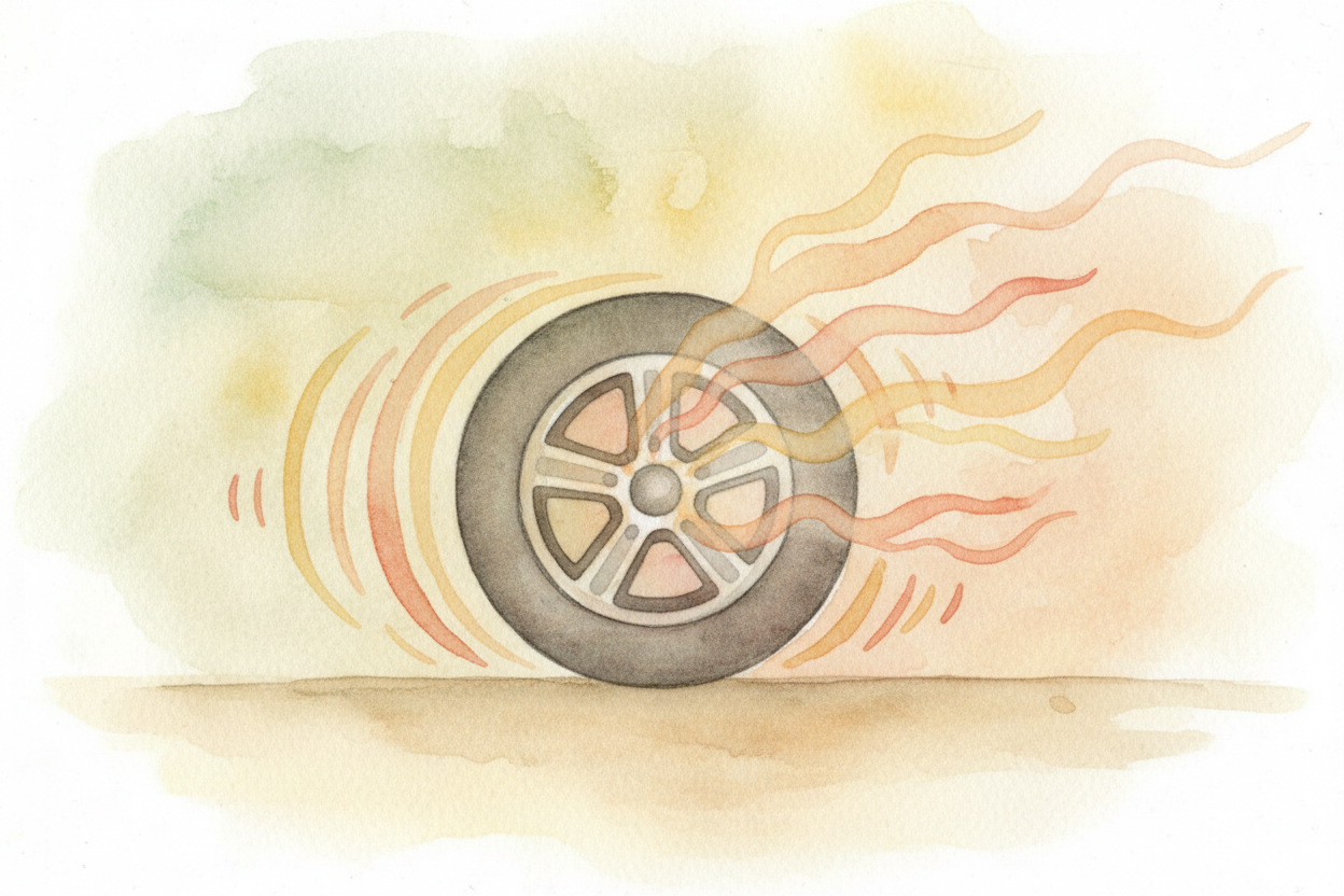 ~~Here's the secret:~~ brakes turn your car's motion into heat. All that speed — the energy of two tons rolling forward 