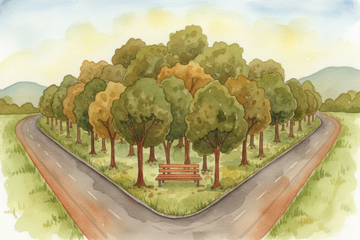 ~~Now the tricky part:~~ where do the parks go? You can't just drop a park anywhere. Planners look for three things. Fir